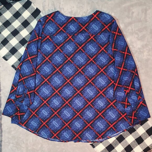 ❄️ 4X | Diamond Plaid Button Down Shirt - Picture 3 of 4